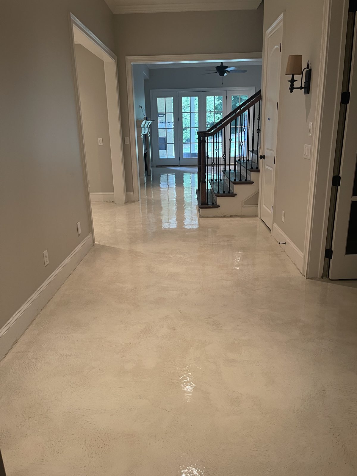 Velluto cream microcement entry and hall — Governor's Club